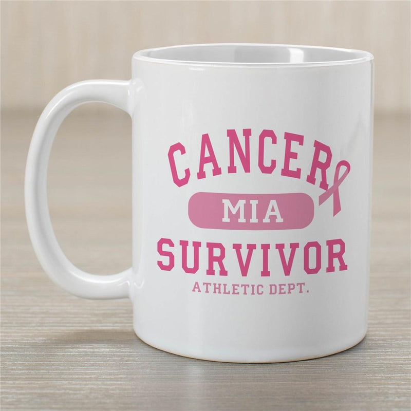 Cancer Survivor Athletic Dept - Breast Cancer Awareness Personalized Coffee Mug
