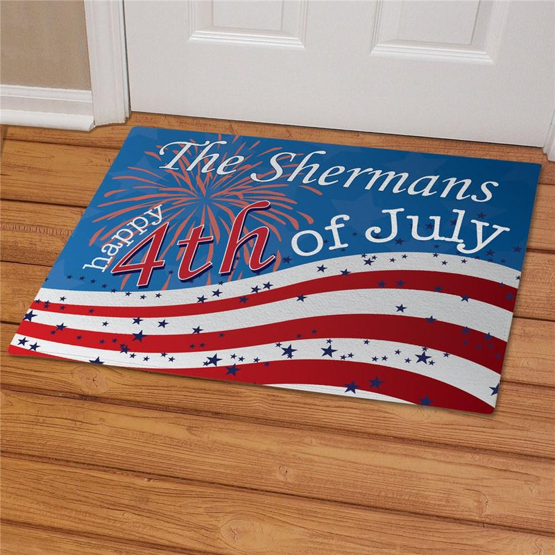 Personalized 4th of July Welcome Doormat