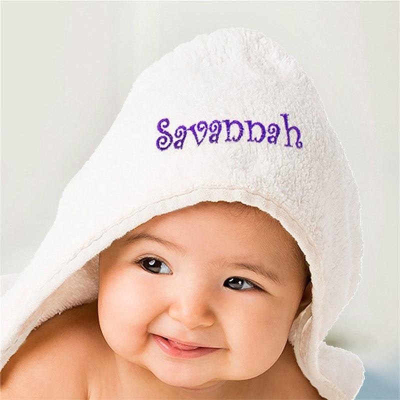 Embroidered Name Hooded Baby Towel