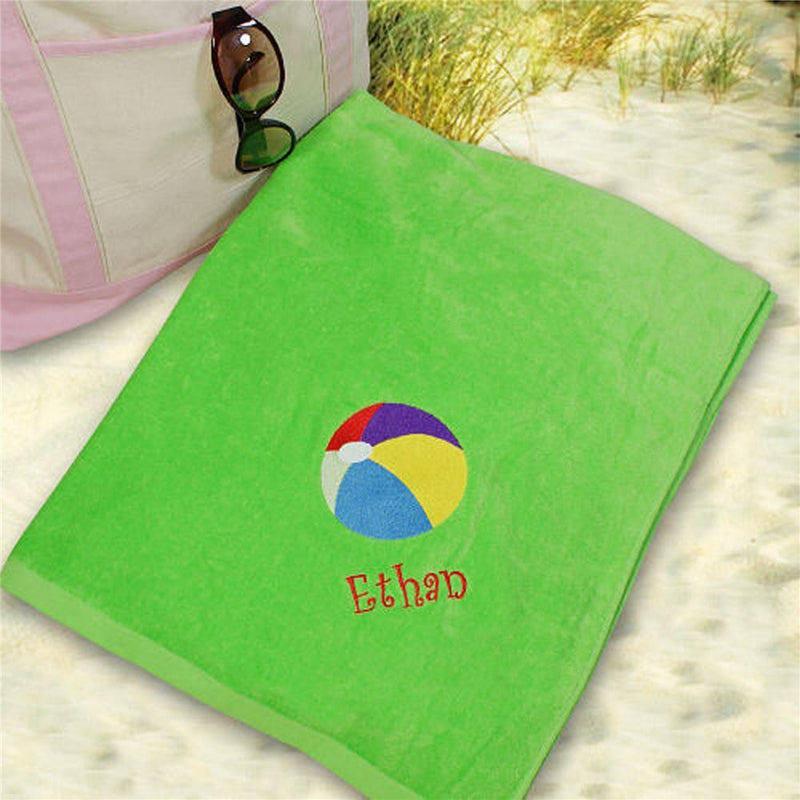 Embroidered Beach Ball Beach Towel