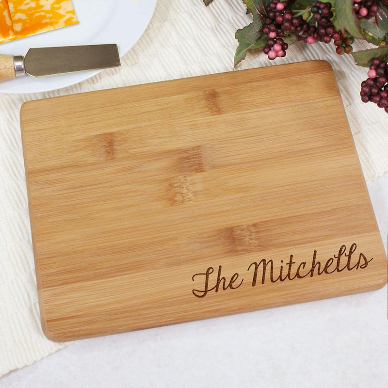 Engraved Bamboo Cheese Board
