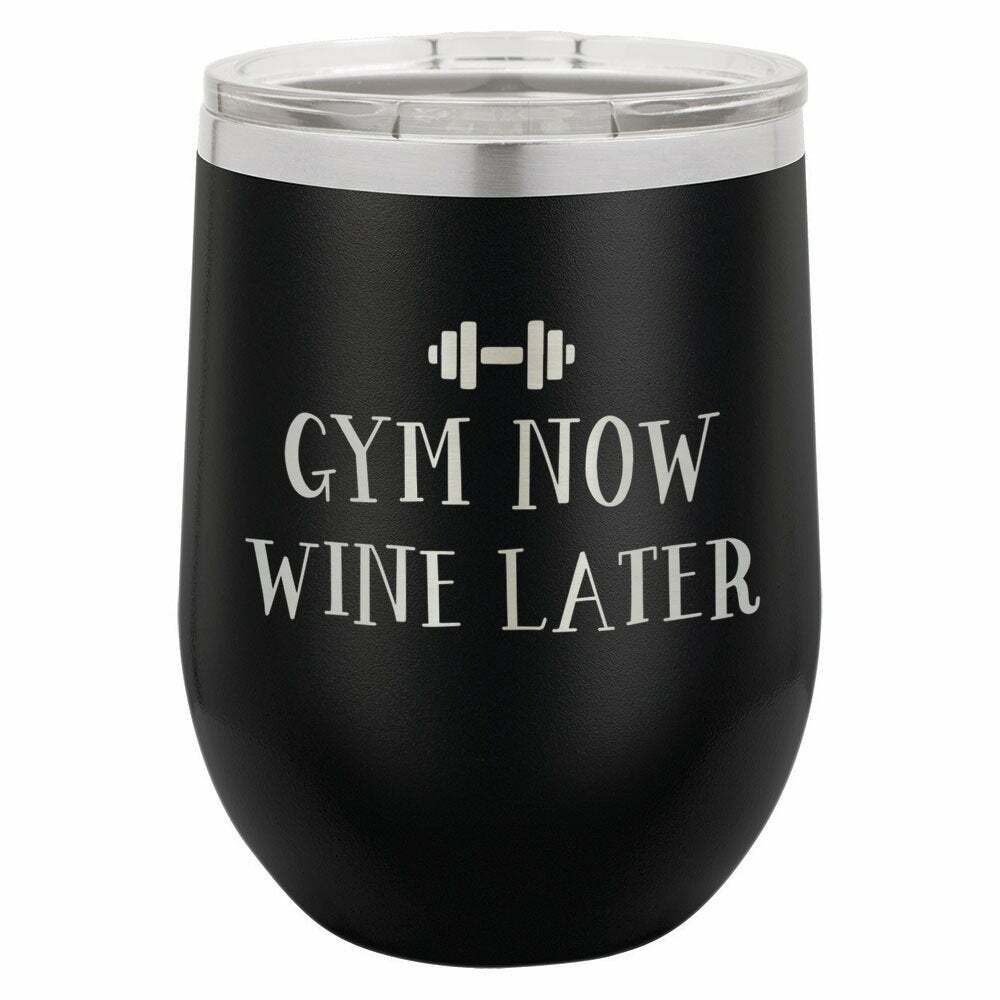 Gym Now Wine Later Drink Tumbler With Straw - ONLY GIFTS