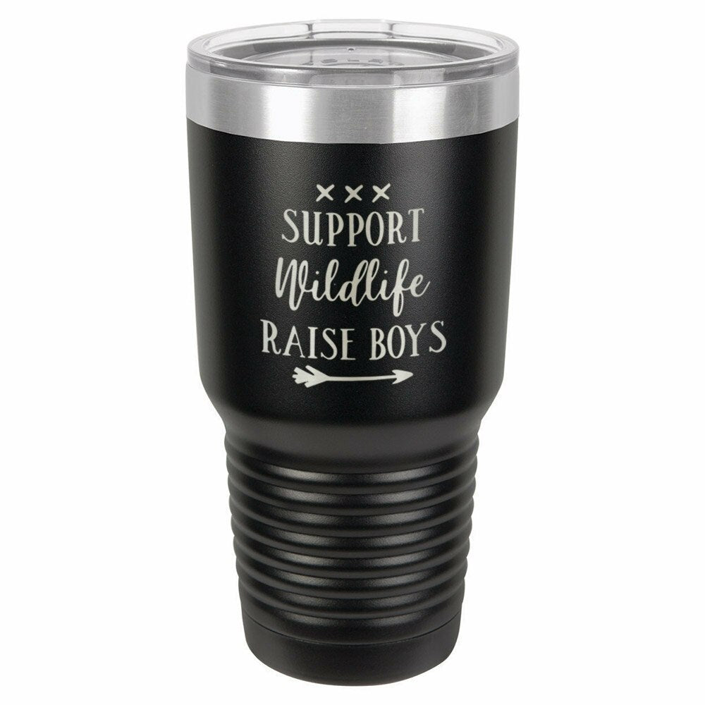 Support Wildlife Raise Boys Drink Tumbler With Straw - ONLY GIFTS