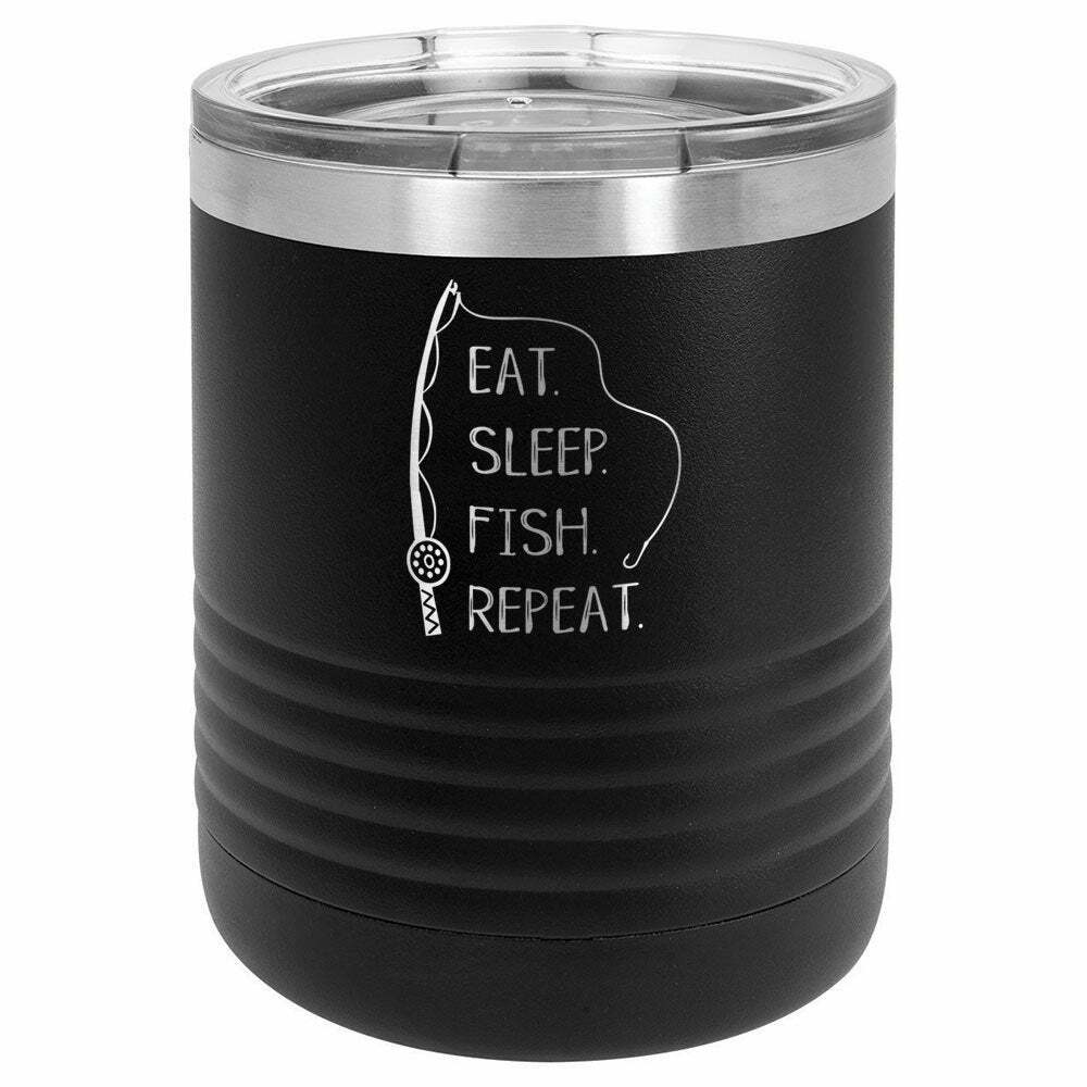 Eat Sleep Fish Repeat Drink Tumbler With Straw - ONLY GIFTS