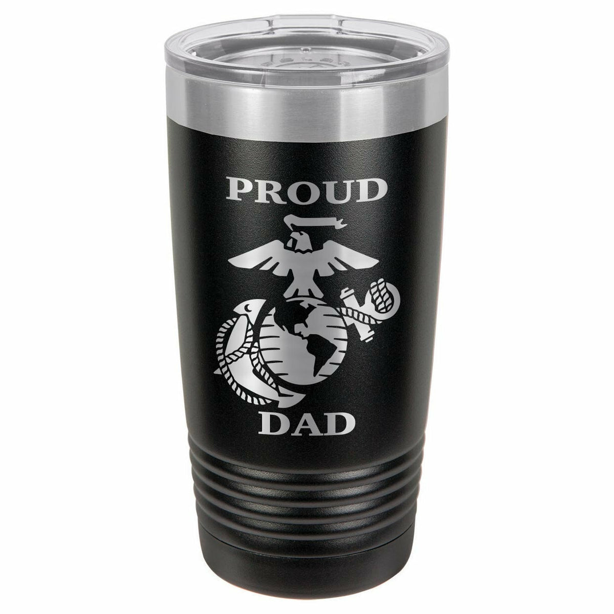 Proud Marines Dad Drink Tumbler With Straw - ONLY GIFTS