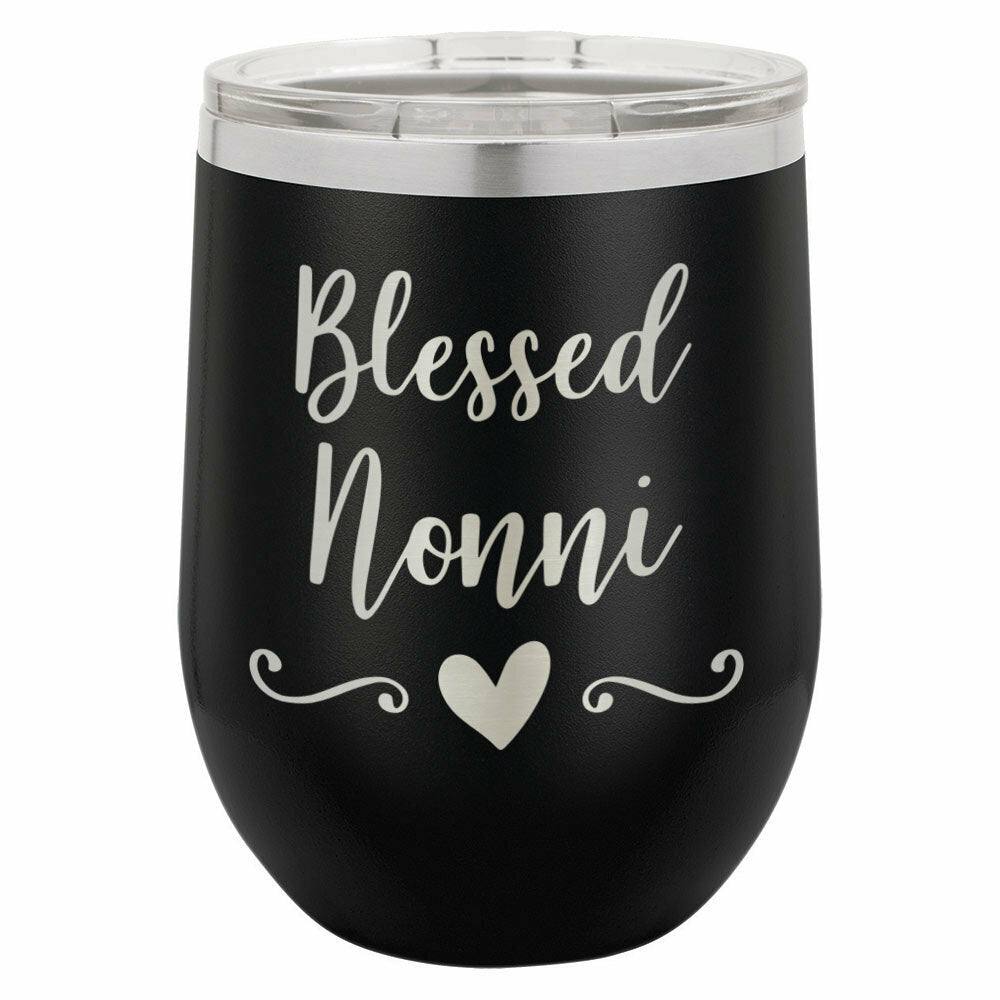 Blessed Nonni Drink Tumbler With Straw - ONLY GIFTS