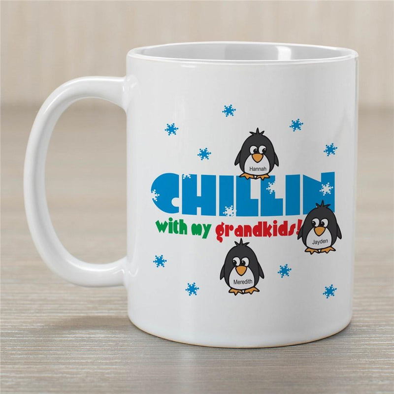 Chillin' Penguin Personalized Winter Coffee Mug