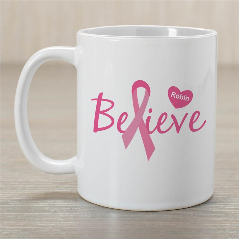 Believe - Breast Cancer Awareness Personalized Coffee Mug