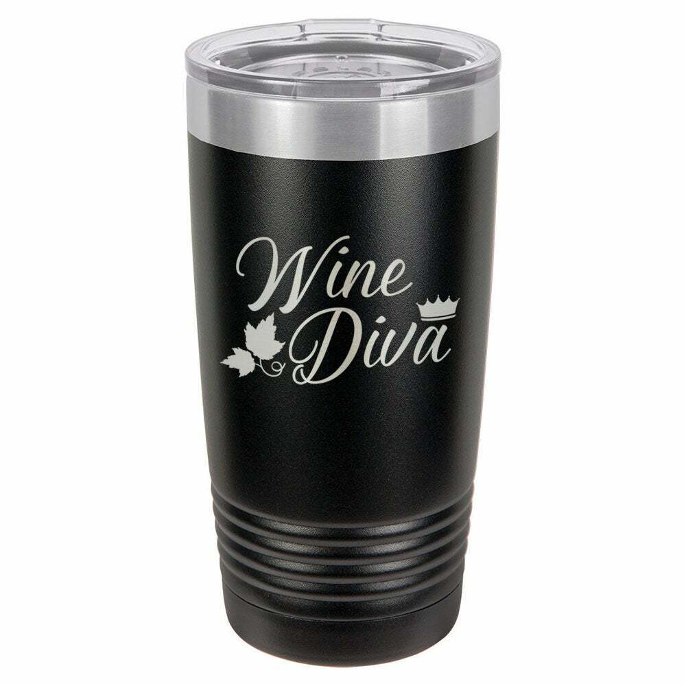 Wine Diva Drink Tumbler With Straw - ONLY GIFTS