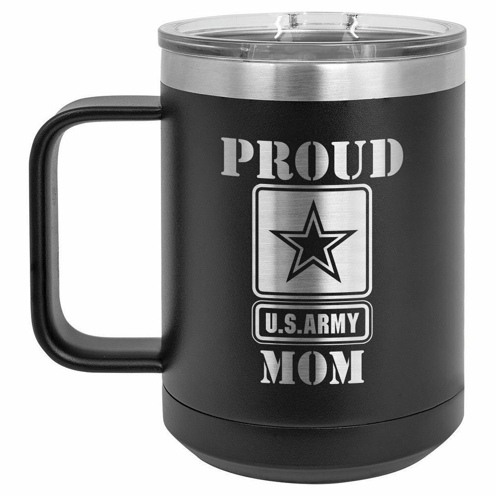 PROUD ARMY MOM Drink Tumbler With Straw - ONLY GIFTS