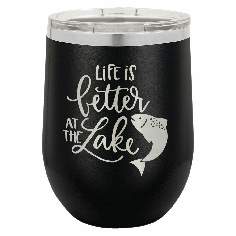Life Is Better At The Lake Drink Tumbler With Straw - ONLY GIFTS
