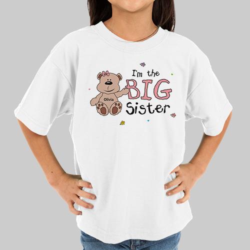 I Am the Sister Teddy Bear Personalized Kids T-shirt