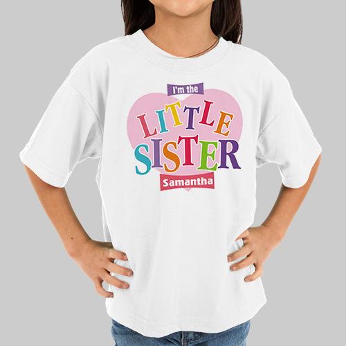 Big Sister Heart Personalized Kids T-shirt - ONLY GIFTS