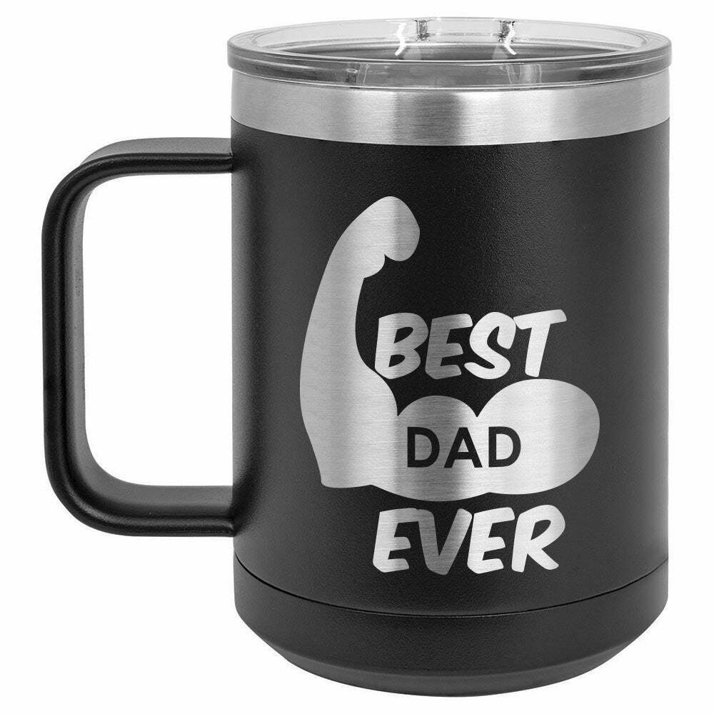 Best Dad Ever Muscles Drink Tumbler With Straw - ONLY GIFTS