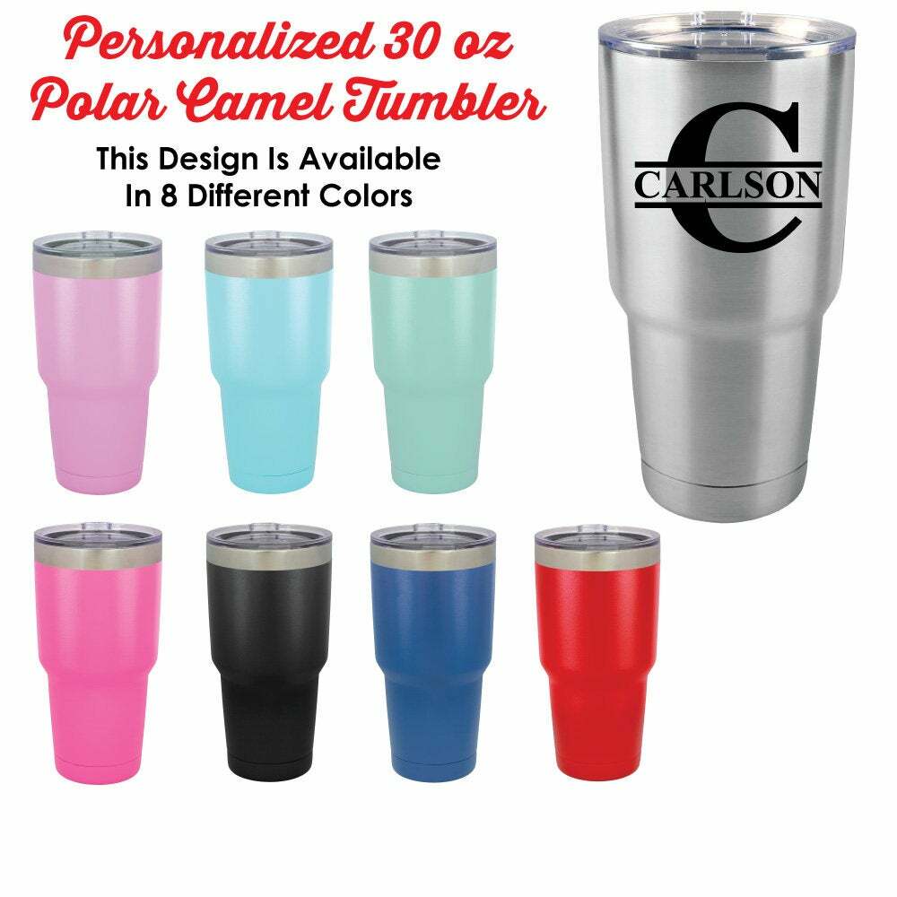 Monogram 30 oz Stainless Steel Drink Tumbler - ONLY GIFTS