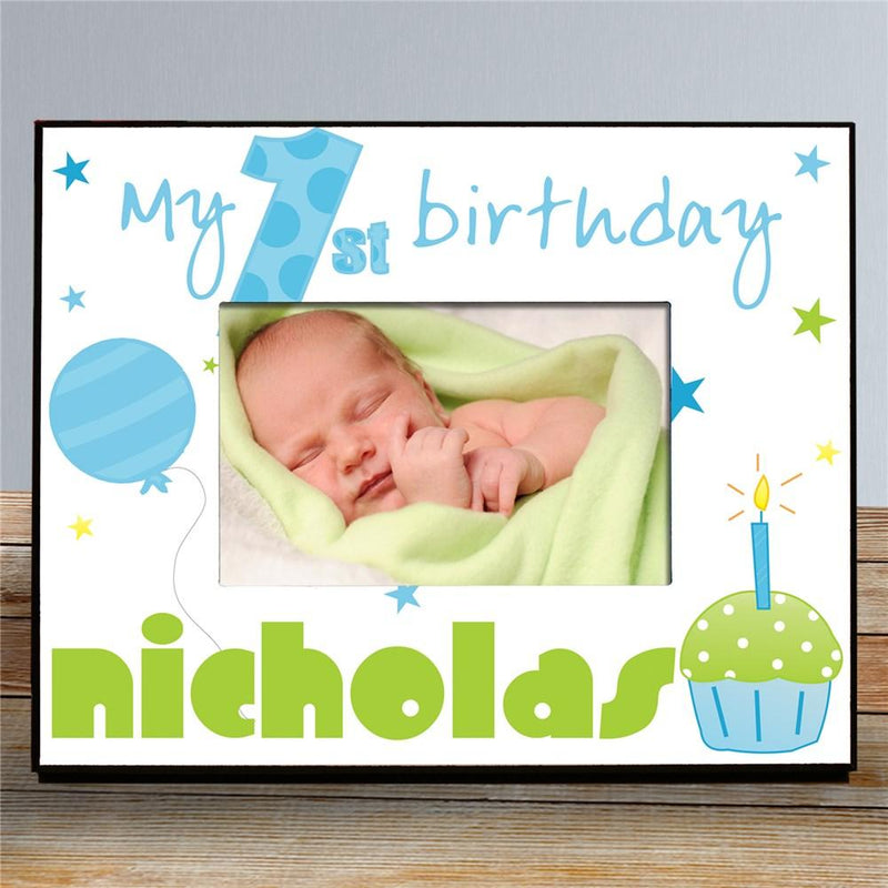 Baby Boy's 1st Birthday Printed Frame