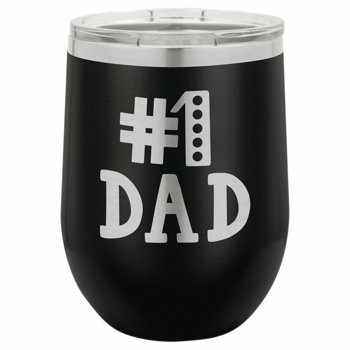 Number 1 Dad, #1 Dad Drink Tumbler With Straw - ONLY GIFTS