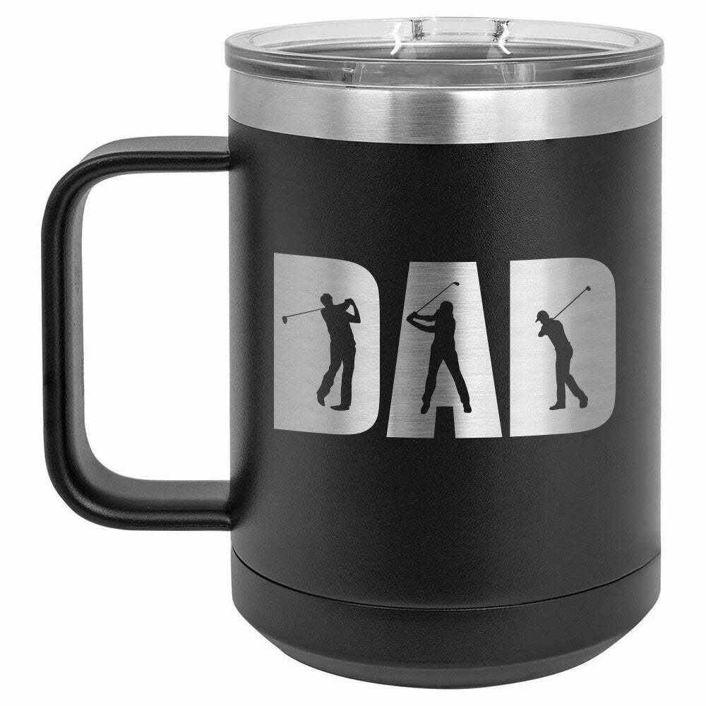 Golf Dad Knockout Drink Tumbler With Straw - ONLY GIFTS