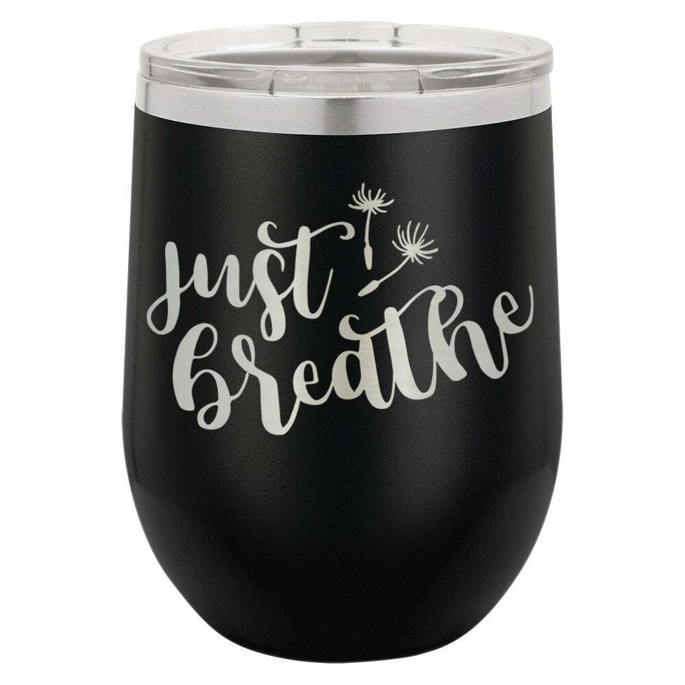Just Breathe Drink Tumbler With Straw - ONLY GIFTS