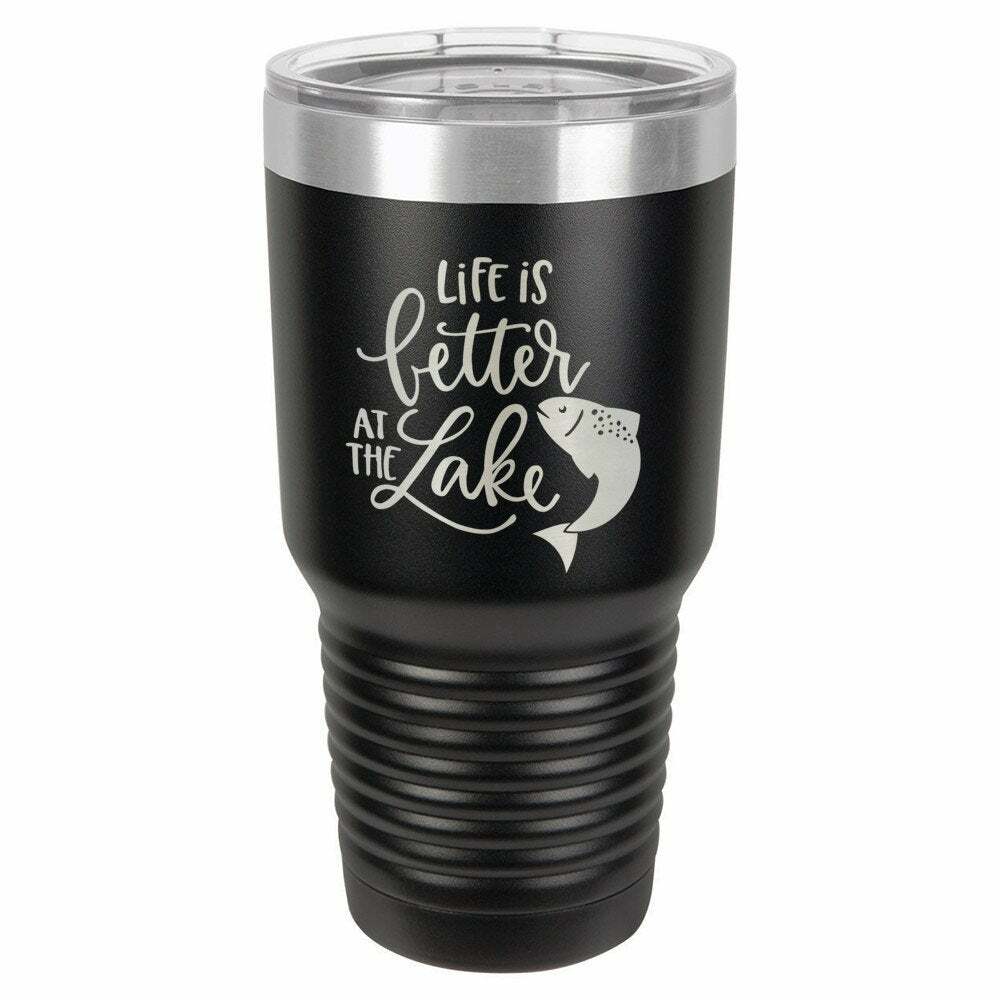 Life Is Better At The Lake Drink Tumbler With Straw - ONLY GIFTS