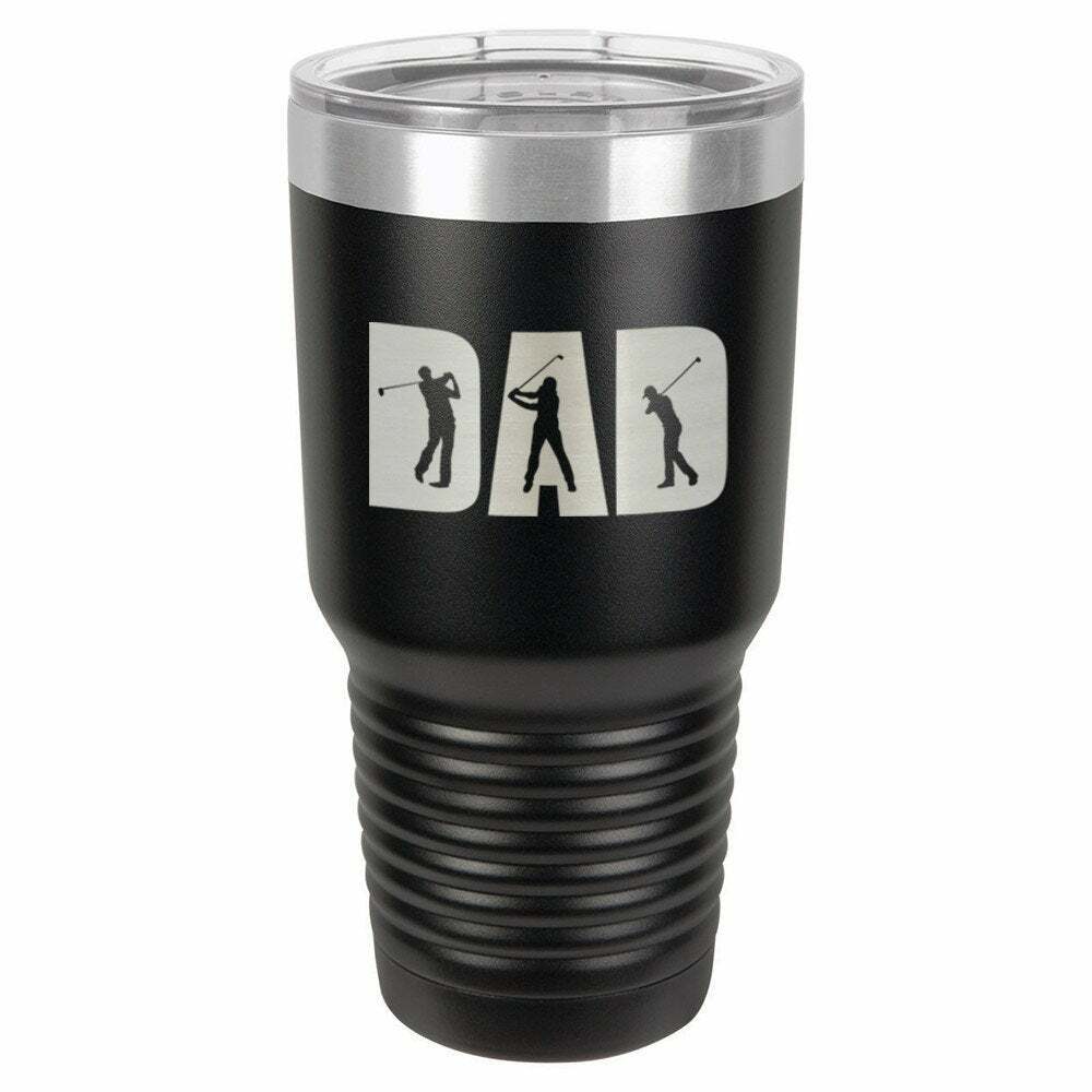 Golf Dad Knockout Drink Tumbler With Straw - ONLY GIFTS