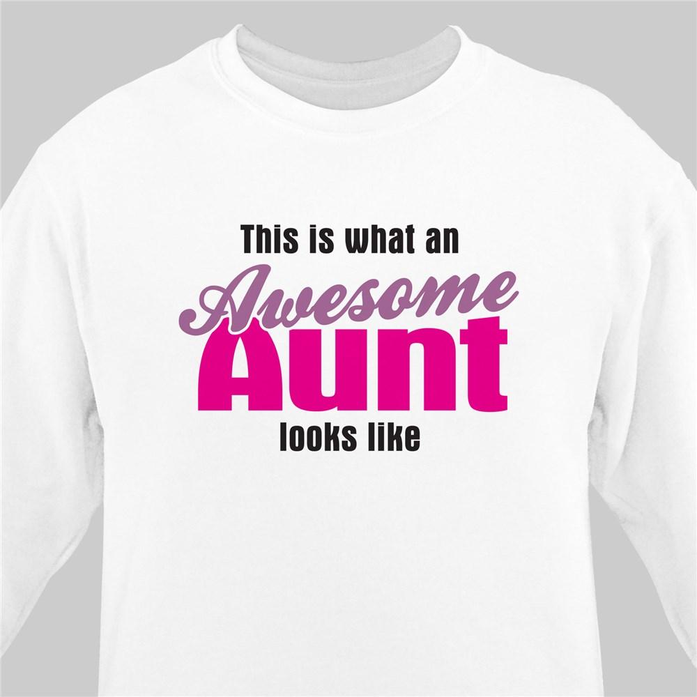 Awesome Aunt Personalized Sweatshirt - ONLY GIFTS