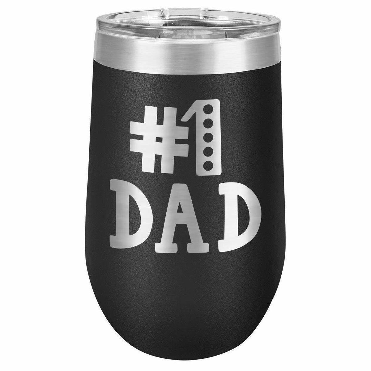 Number 1 Dad, #1 Dad Drink Tumbler With Straw - ONLY GIFTS