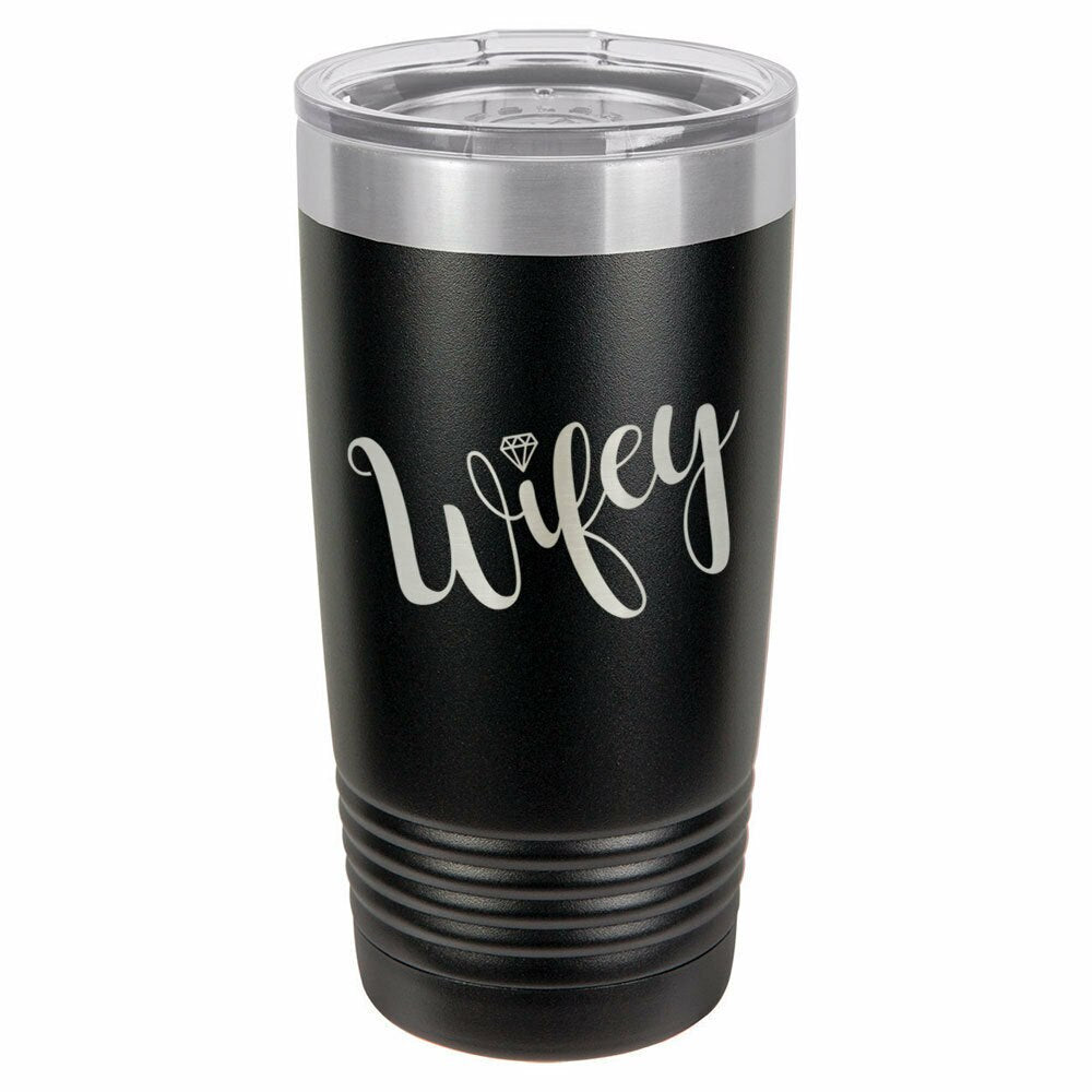 Wifey Drink Tumbler With Straw - ONLY GIFTS