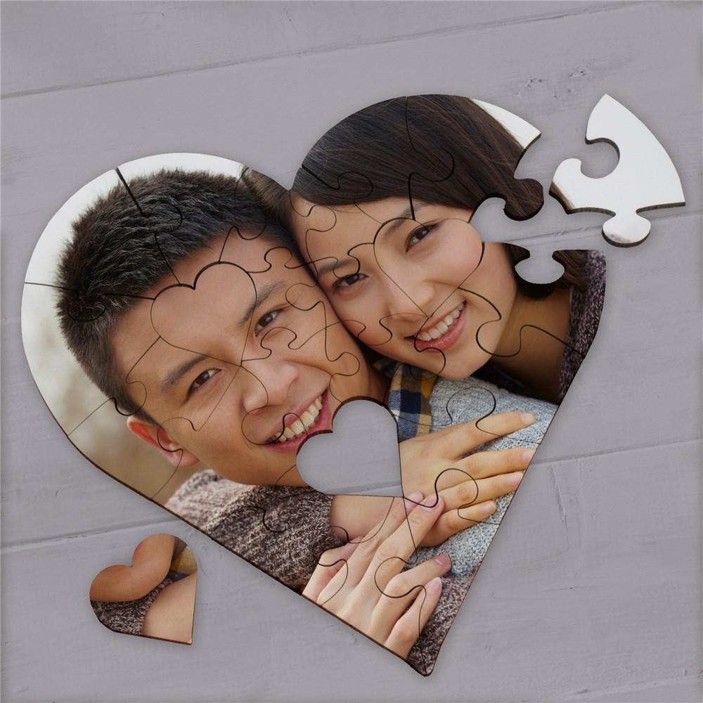 Custom Heart Photo Puzzle - ONLY GIFTS