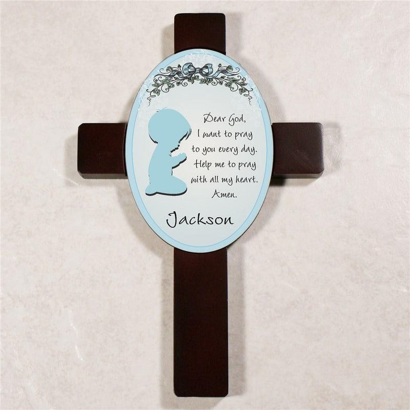 Boy's Bedroom Personalized Prayer Cross