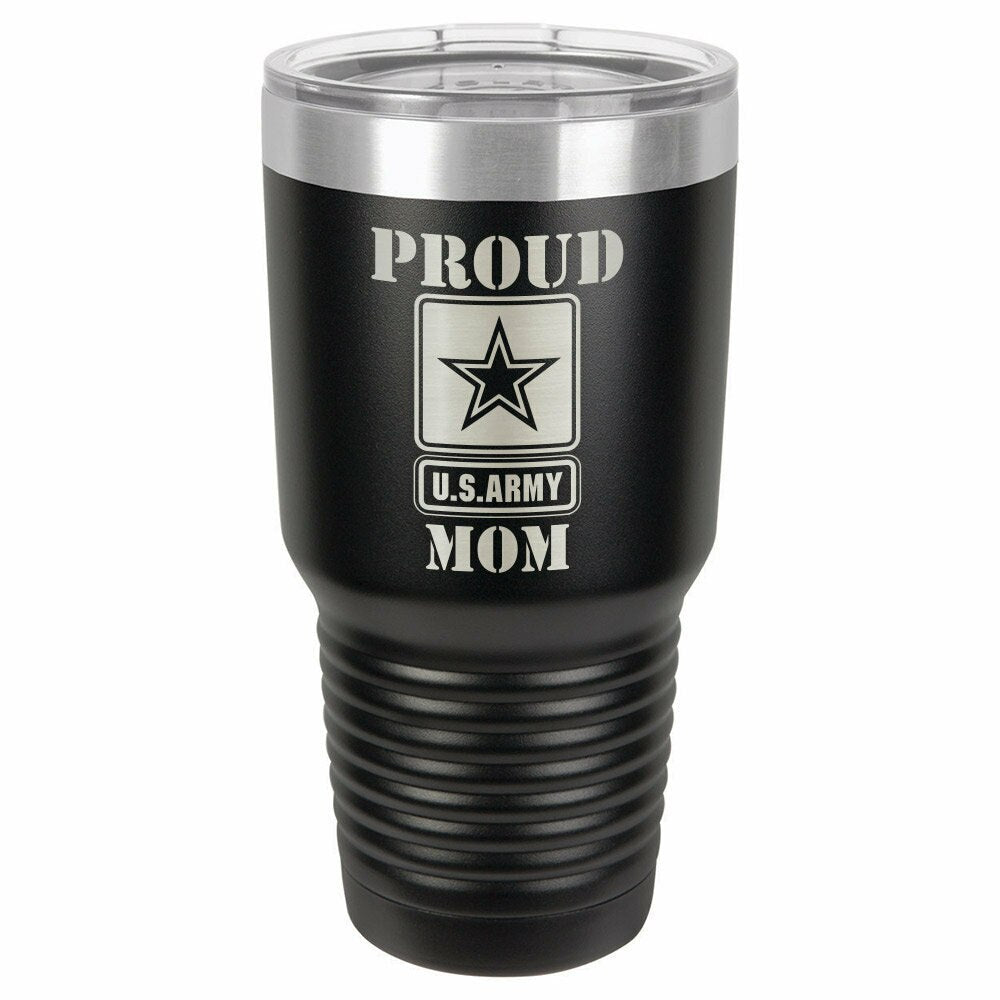 PROUD ARMY MOM Drink Tumbler With Straw - ONLY GIFTS