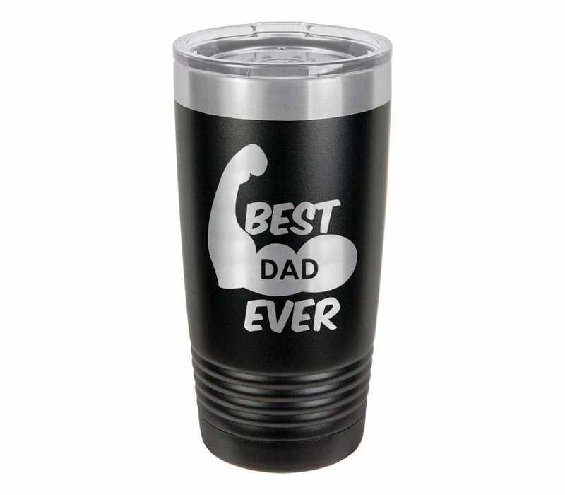 Best Dad Ever Muscles Drink Tumbler With Straw