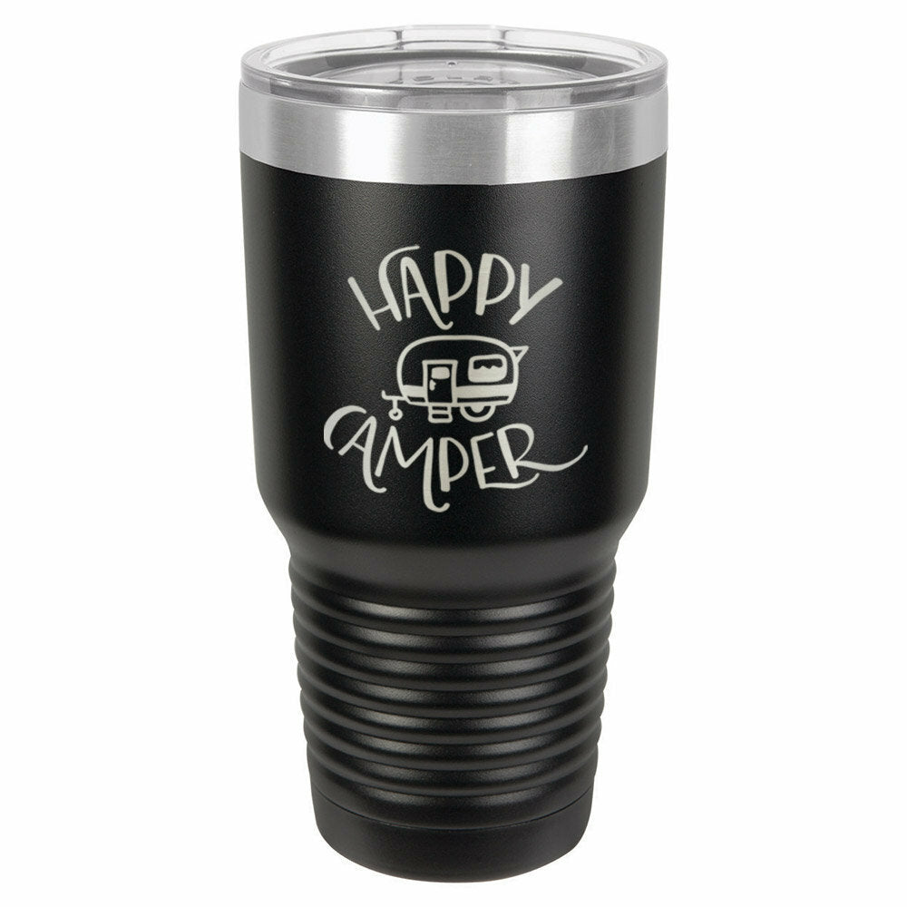 HAPPY CAMPER Drink Tumbler With Straw - ONLY GIFTS
