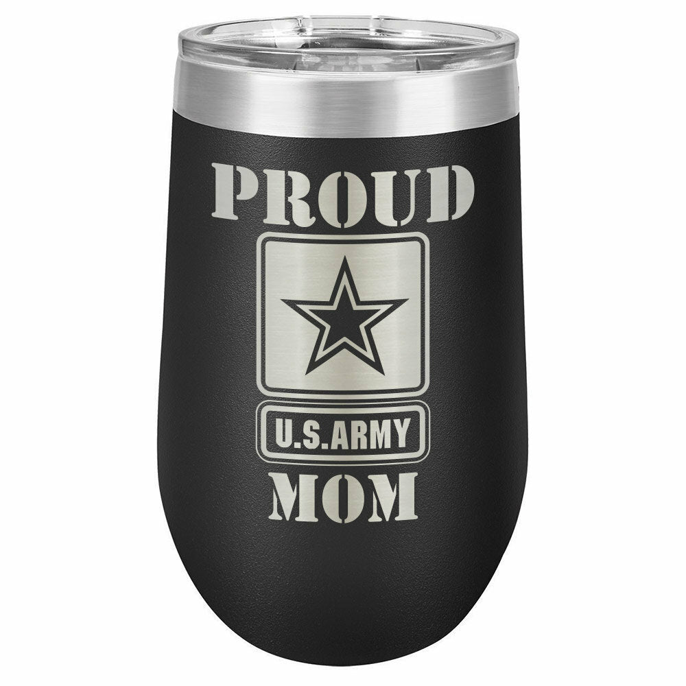 PROUD ARMY MOM Drink Tumbler With Straw - ONLY GIFTS