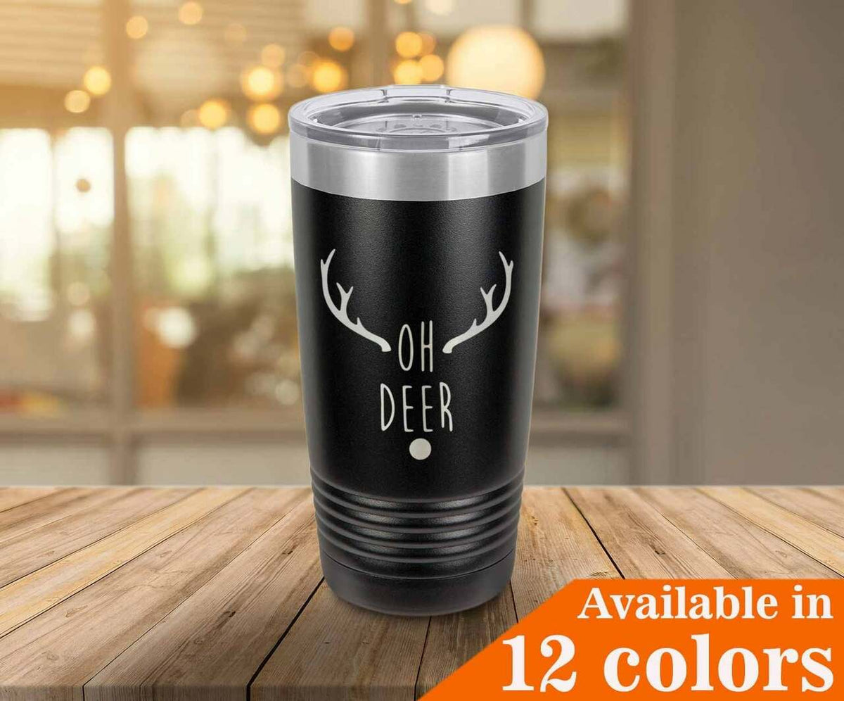 Oh Deer Drink Tumbler With Straw - ONLY GIFTS