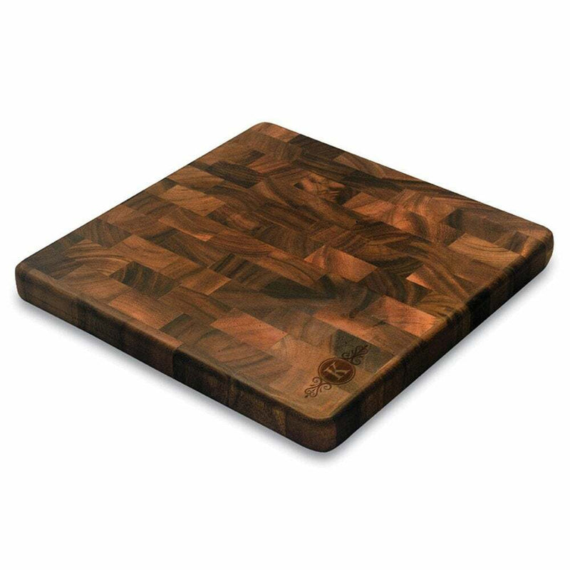 Personalized Square Cutting Board | Engraved End Grain Acacia Wood