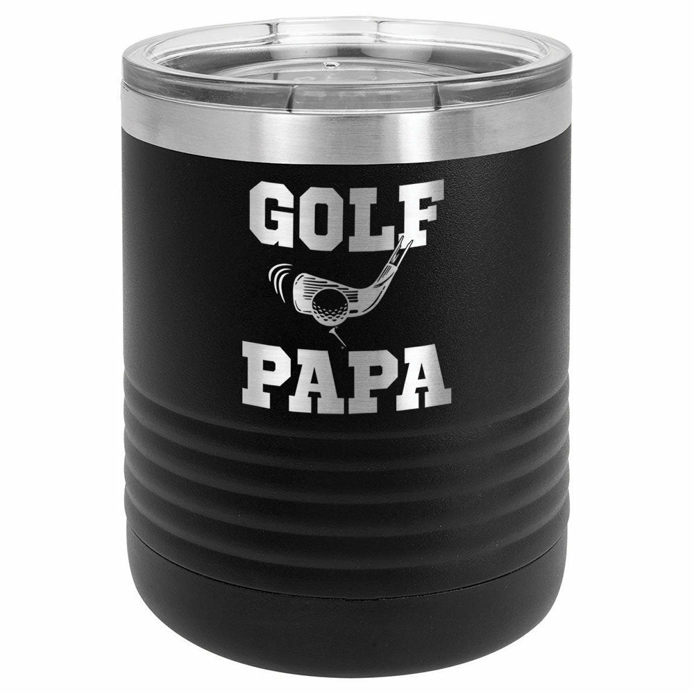Golf Papa Drink Tumbler With Straw - ONLY GIFTS