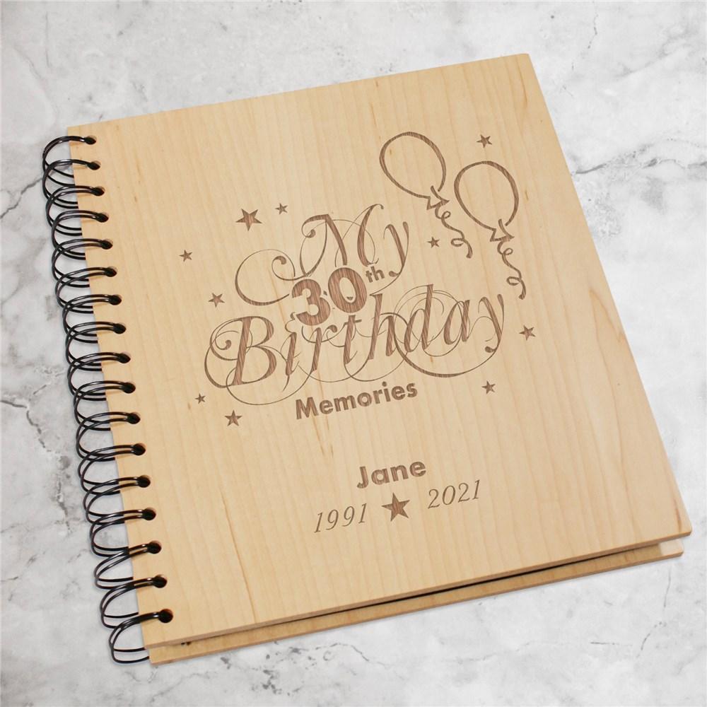 30th Birthday Wood Photo Album - ONLY GIFTS