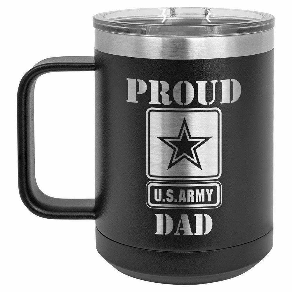 PROUD ARMY DAD Drink Tumbler With Straw - ONLY GIFTS