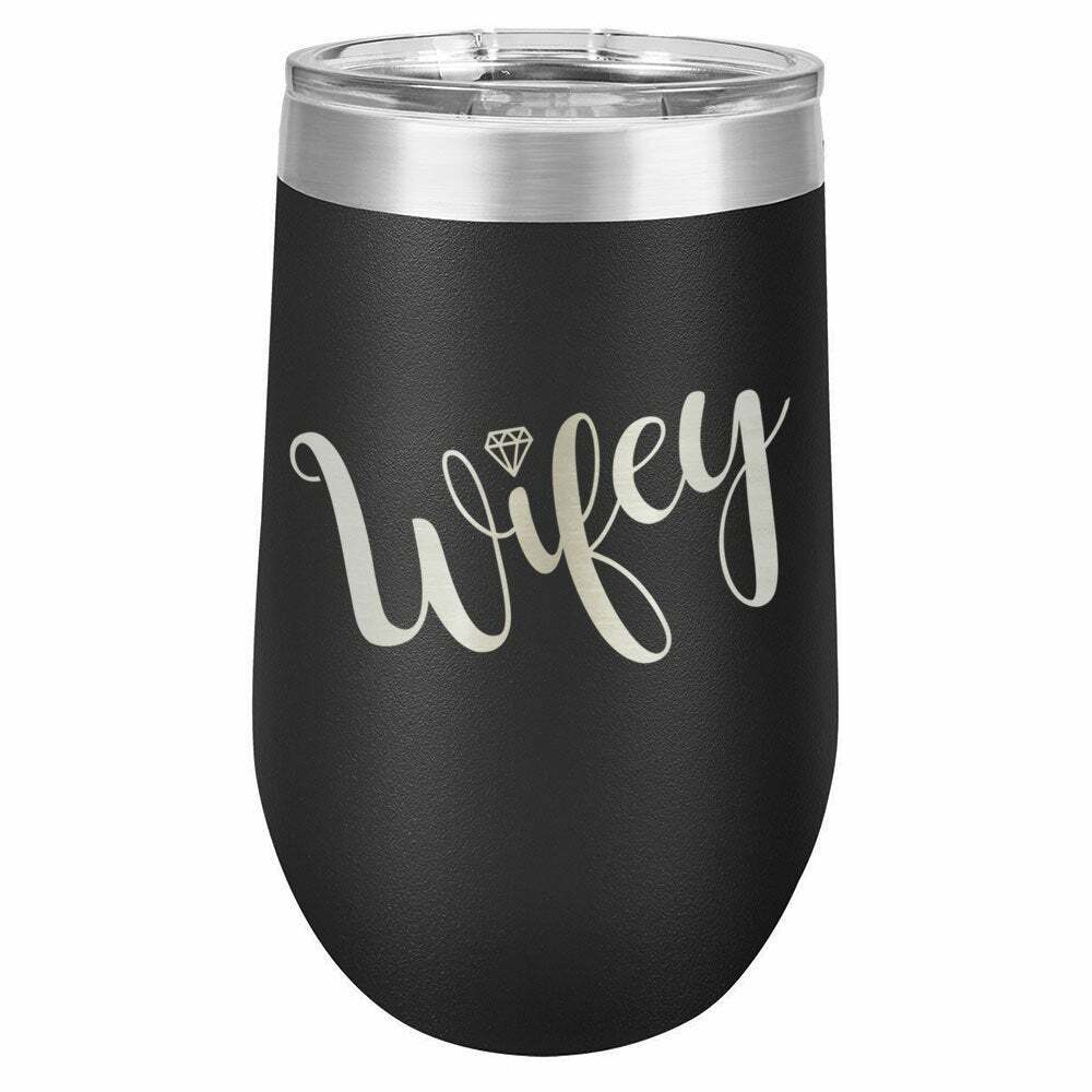 Wifey Drink Tumbler With Straw - ONLY GIFTS