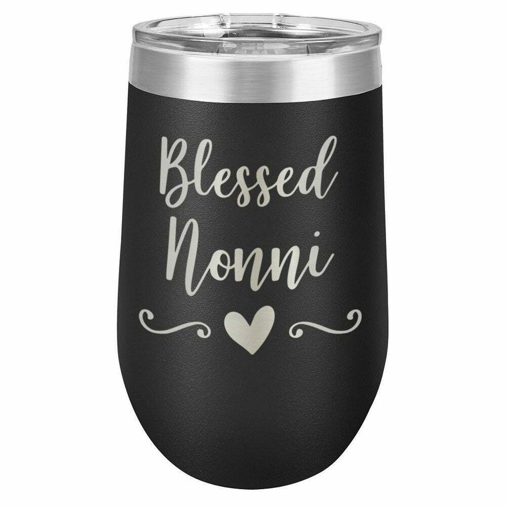 Blessed Nonni Drink Tumbler With Straw - ONLY GIFTS