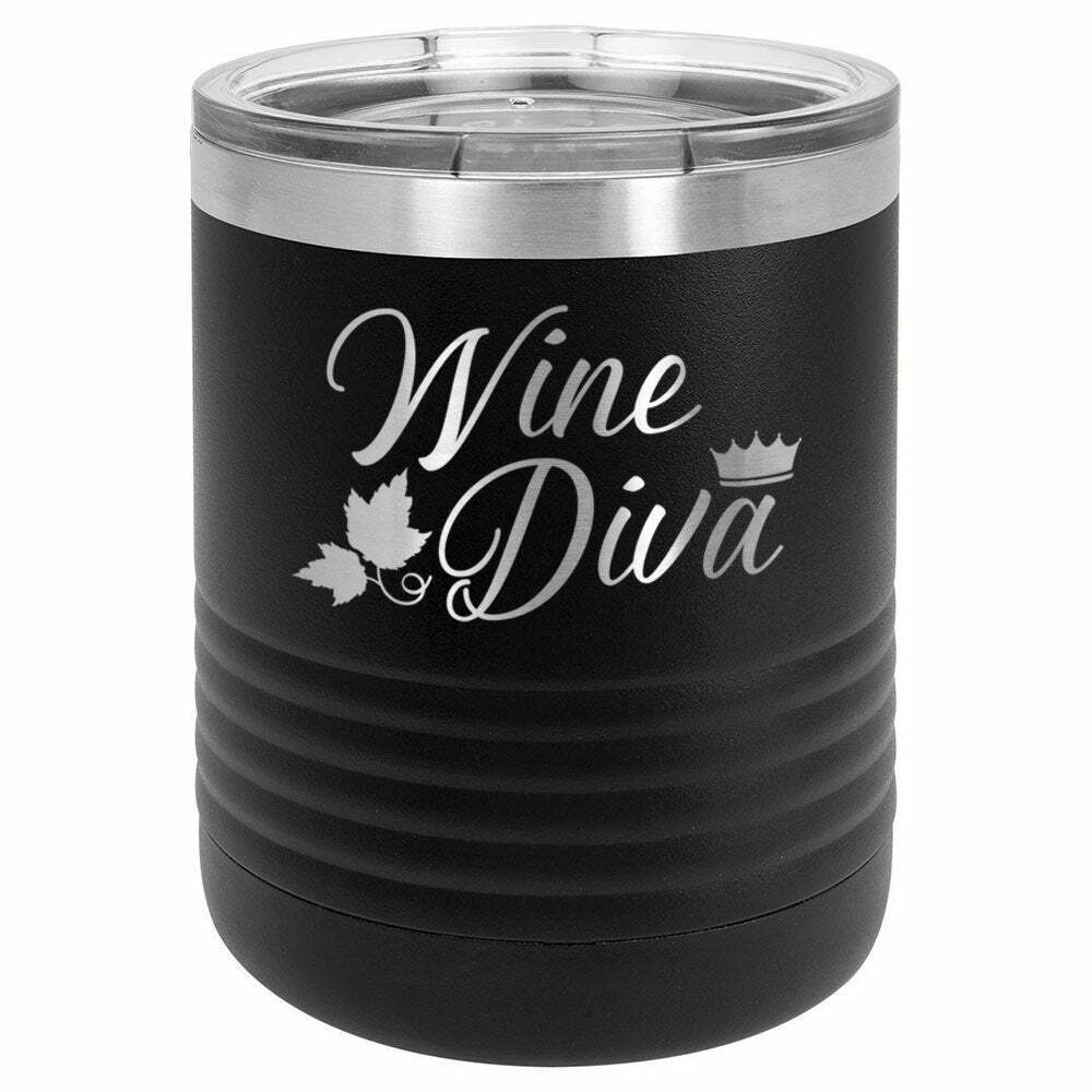 Wine Diva Drink Tumbler With Straw - ONLY GIFTS