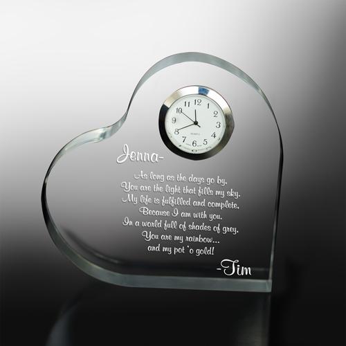 Engraved Anniversary Keepsake Clock