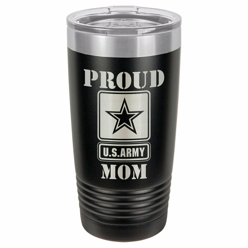 PROUD ARMY MOM Drink Tumbler With Straw - ONLY GIFTS