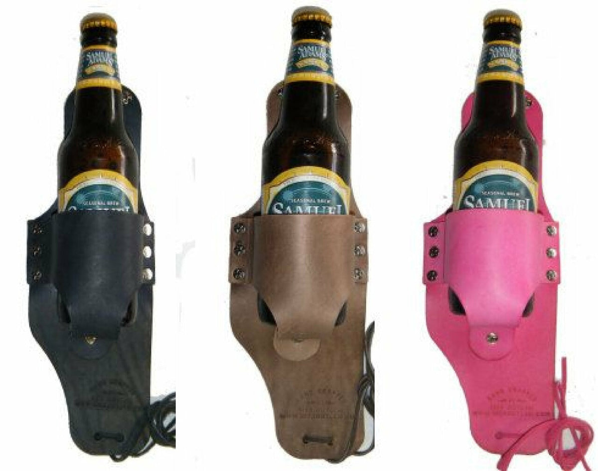 Beer Holster | Genuine Brown Leather Hip Beer Holder - ONLY GIFTS