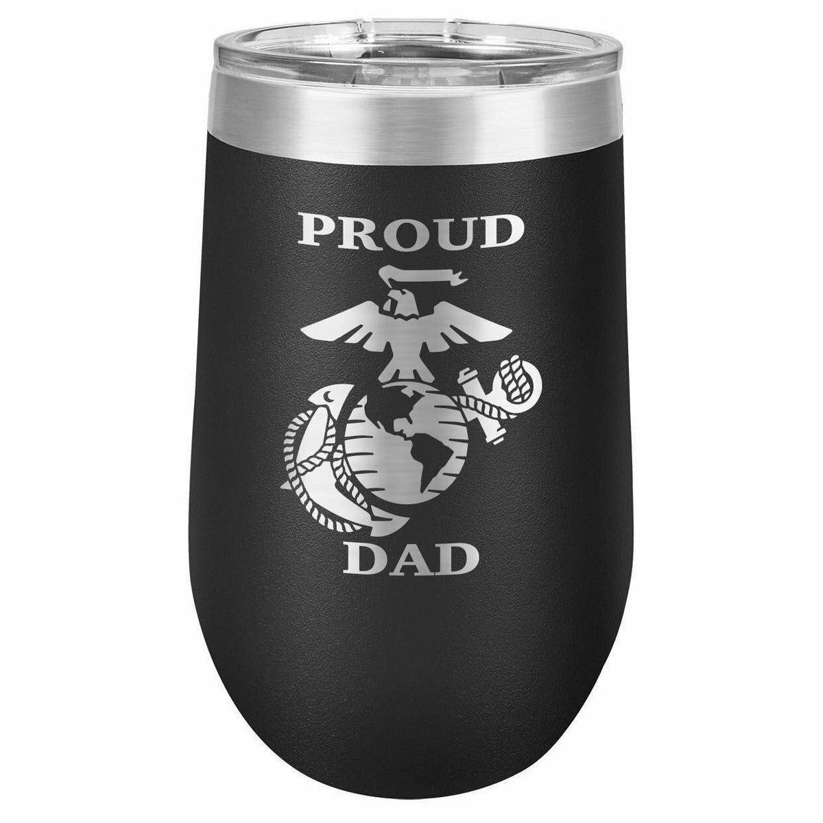 Proud Marines Dad Drink Tumbler With Straw - ONLY GIFTS