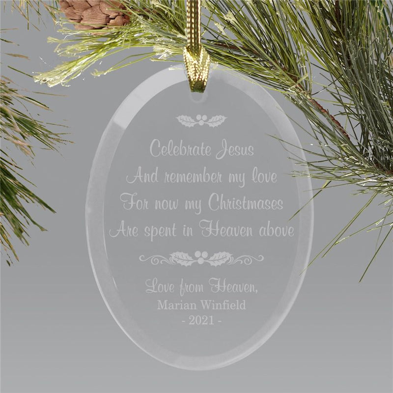 Christmas In Heaven Personalized Memorial Ornament