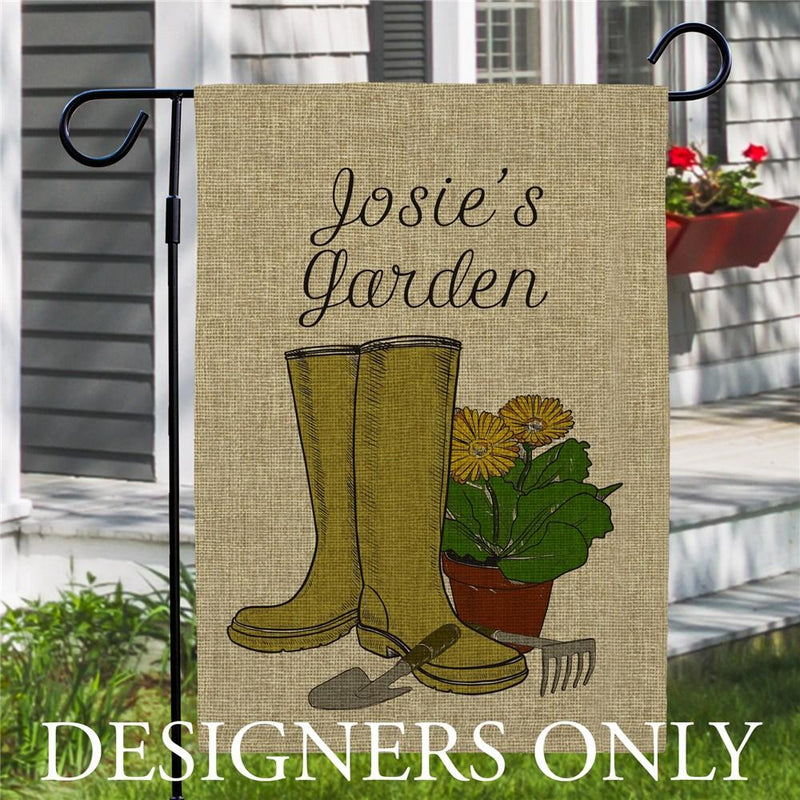 DESIGNERS ONLY Burlap Flag