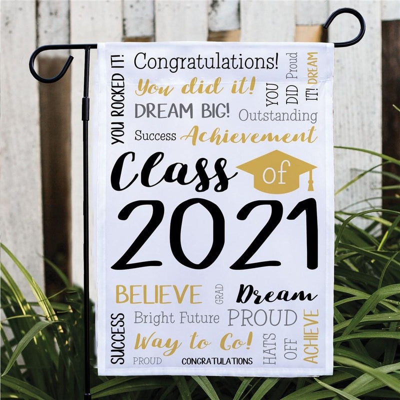 Class of 2021 Word Art Garden Flag