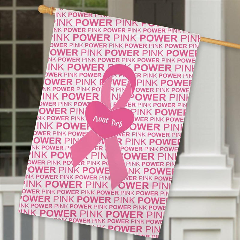 Personalized Breast Cancer Awareness Garden Flag